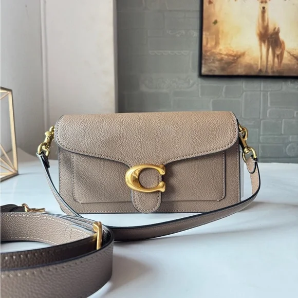 COACH Tabby 26 Coach Chain Bags Wallets elephant gray - Picture 2 of 6